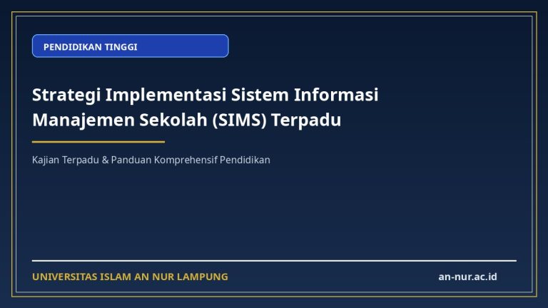 Strategi Implementasi Sistem Informasi Manajemen Sekolah (SIMS) Terpadu