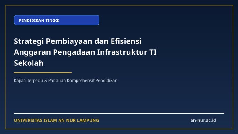 Strategi Pembiayaan dan Efisiensi Anggaran Pengadaan Infrastruktur TI Sekolah