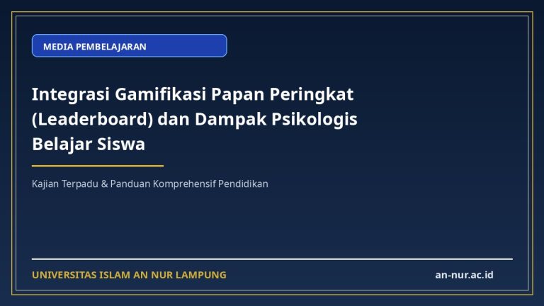 Integrasi Gamifikasi Papan Peringkat (Leaderboard) dan Dampak Psikologis Belajar Siswa