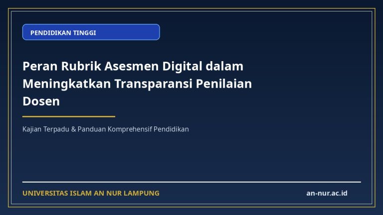 Peran Rubrik Asesmen Digital dalam Meningkatkan Transparansi Penilaian Dosen