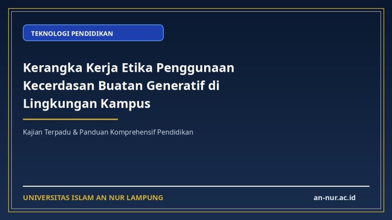 Kerangka Kerja Etika Penggunaan Kecerdasan Buatan Generatif di Lingkungan Kampus