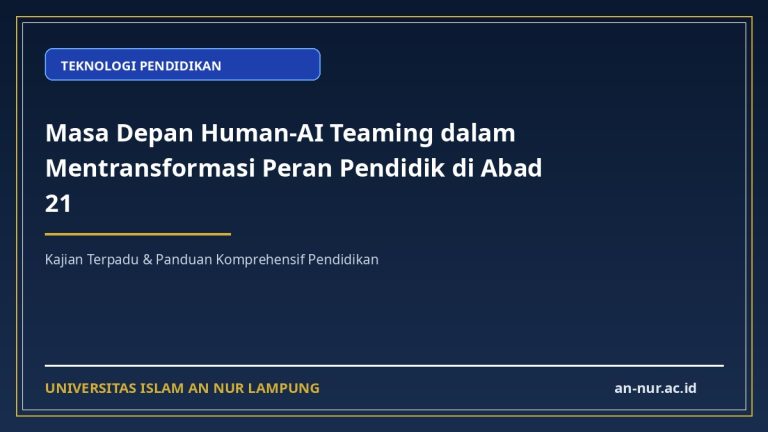 Masa Depan Human-AI Teaming dalam Mentransformasi Peran Pendidik di Abad 21