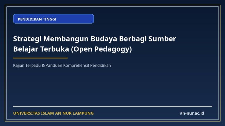 Strategi Membangun Budaya Berbagi Sumber Belajar Terbuka (Open Pedagogy)